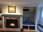 Gas fireplace in living room